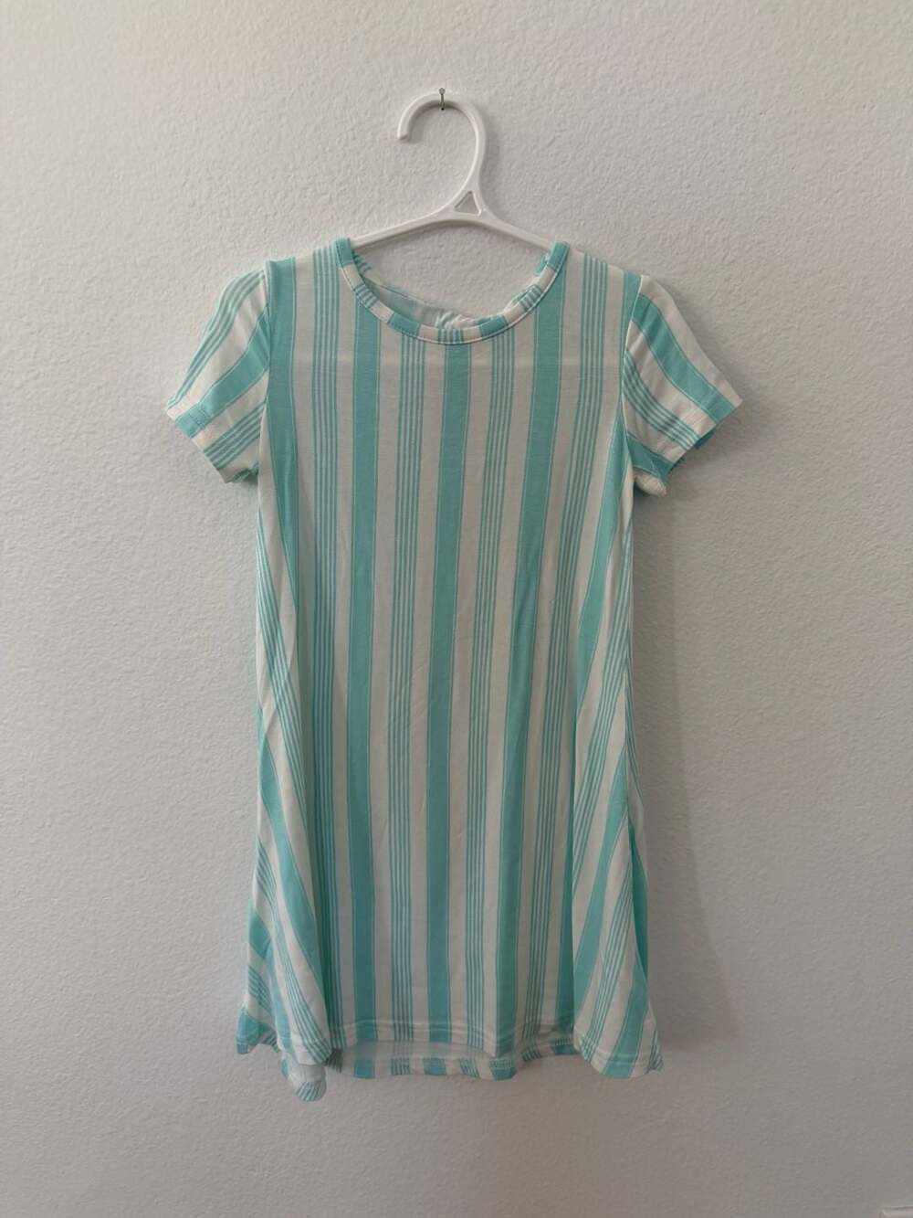 Bellabu Bear Girls Bamboo Short Sleeve Striped Dress NWT